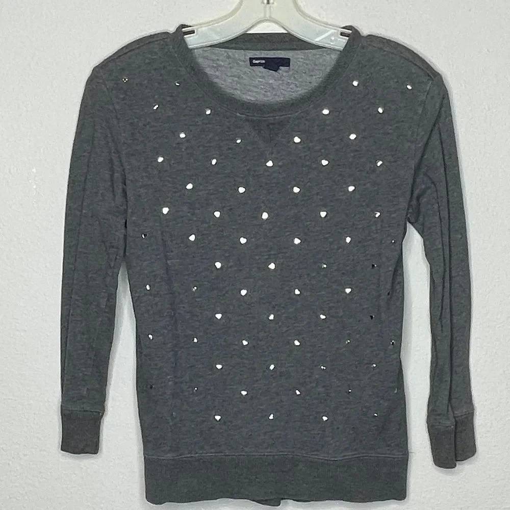 GAP Kids‎ Shirt With Hearts Gray